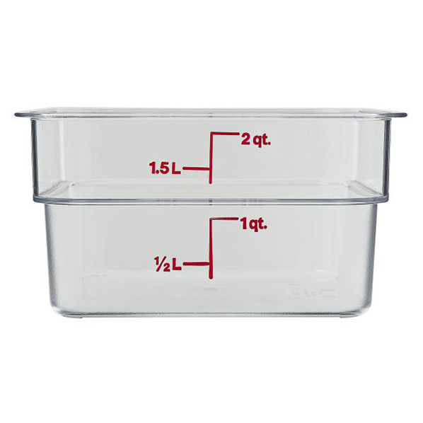 Cambro CamSquares® FreshPro 4 Qt. Clear Square Polycarbonate Food